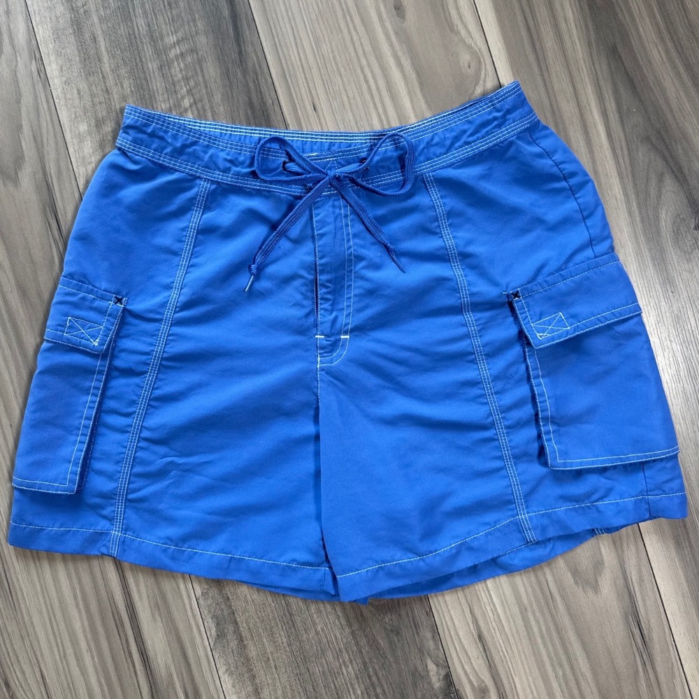Catalina Womens Cargo Board Shorts Rally Blue Swim Trunks Size S 4/6